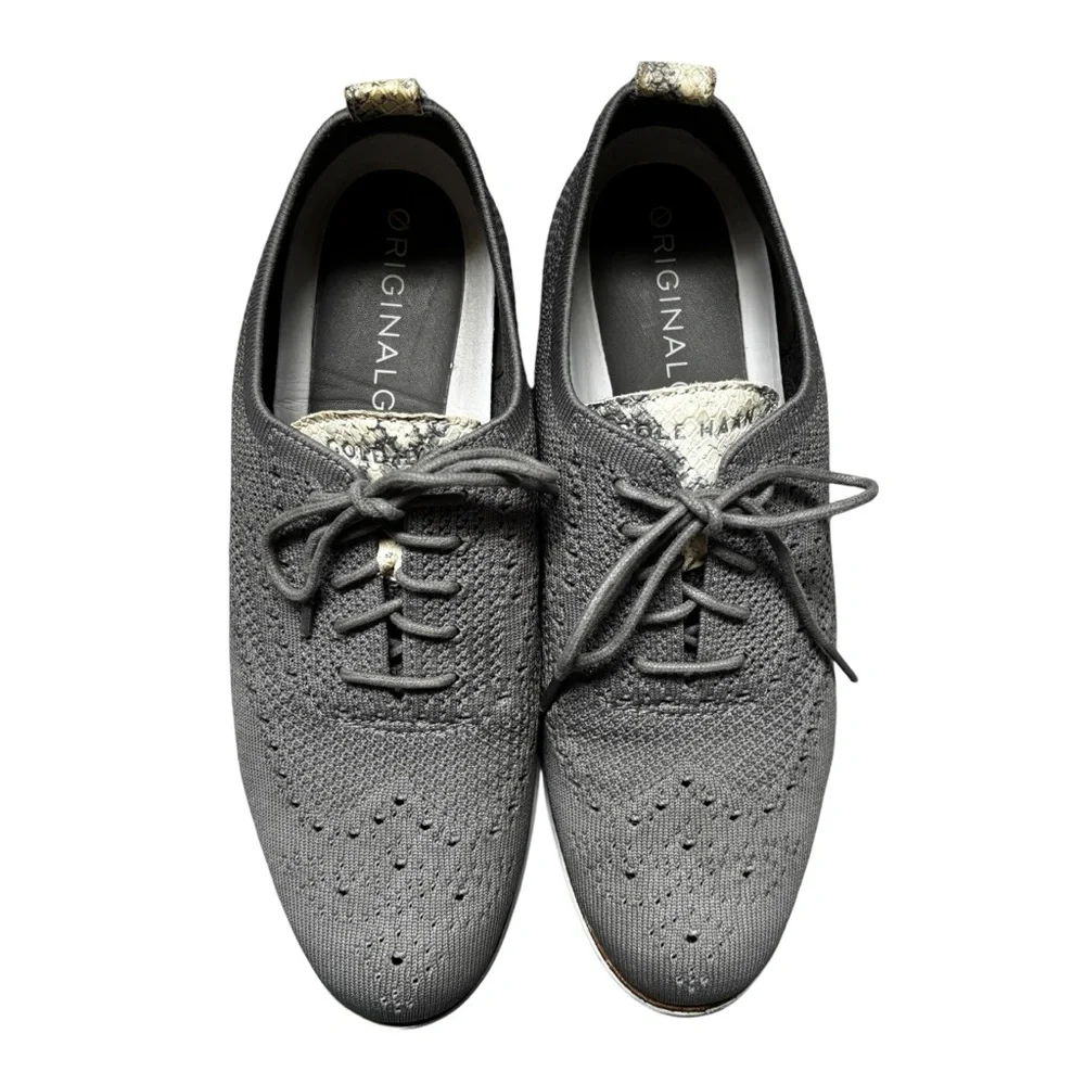 Women's Cole Haan OriginalGrand Grey Stitchlite Oxfords 9.5
